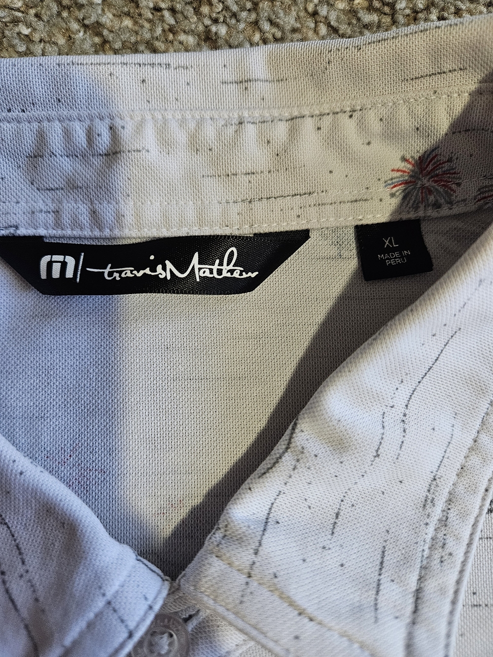 Travis Mathew Men's White Patterned Golf Pants - XL